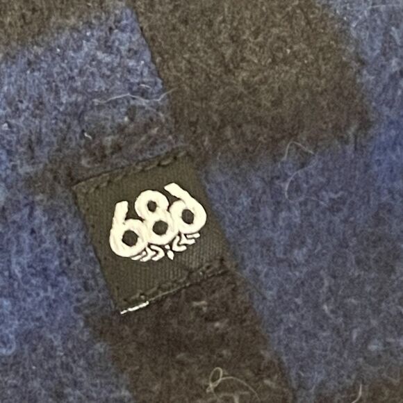 686‎ Smarty Men’s Blue Black Fleece Shacket Size S - Picture 6 of 11